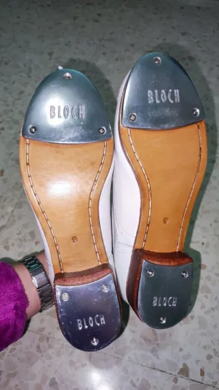 Zapatos de claqué Bloch blancos talla 39