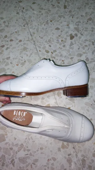Zapatos de claqué Bloch blancos talla 39
