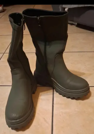 Stivali verdi militari donna