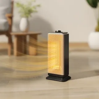 Calefactor Negro y Plateado