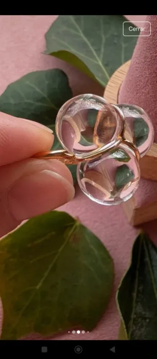 Anillo de ORO 18k y esferas de cristal de BACCARAT