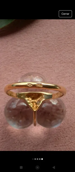 Anillo de ORO 18k y esferas de cristal de BACCARAT