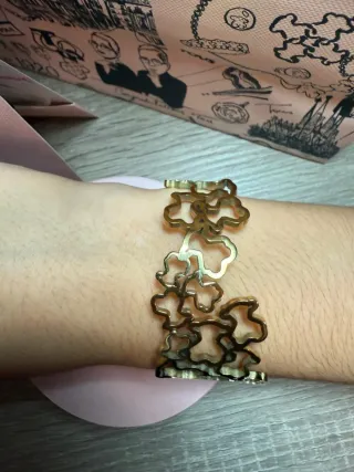 Pulsera Tous Oso Dorada