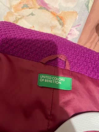 Cappotto Benetton manica 3/4 viola