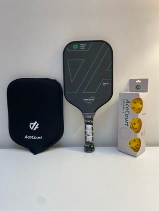 Pala Pickleball AceCourt Pulse + Funda + Bolas