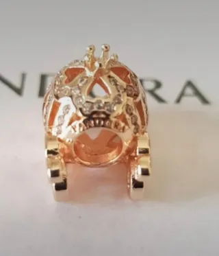 Charm Pandora Carroza  brillante rose de Disney