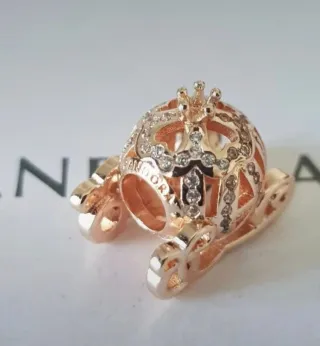 Charm Pandora Carroza  brillante rose de Disney