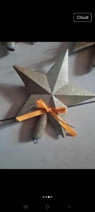 Decorazioni Natale Stella Glitterata