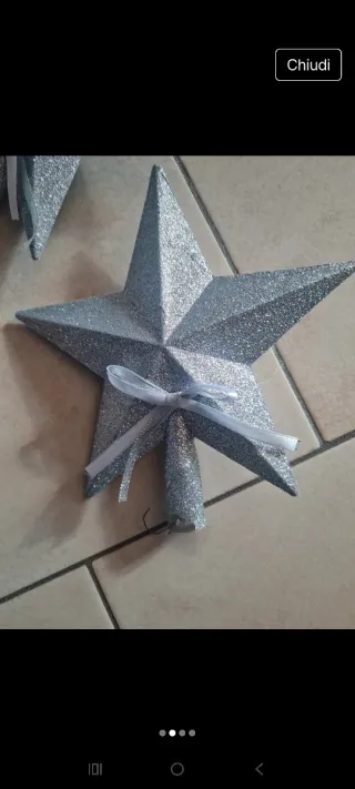 Decorazioni Natale Stella Glitterata