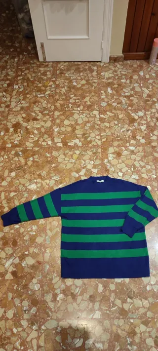 Jersey Mango rayas azul y verde