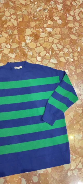 Jersey Mango rayas azul y verde