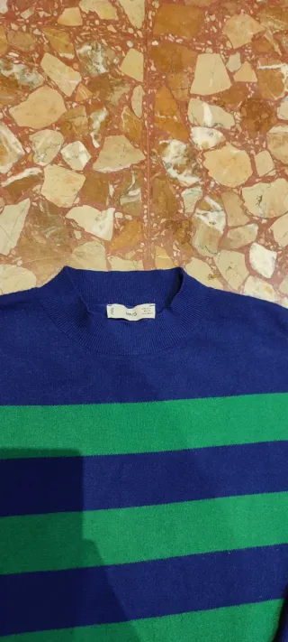 Jersey Mango rayas azul y verde