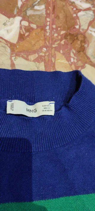 Jersey Mango rayas azul y verde