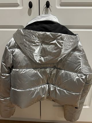 Plumifero Zara Mujer Plata