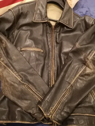 Giubbotto aviatore pelle marrone XL