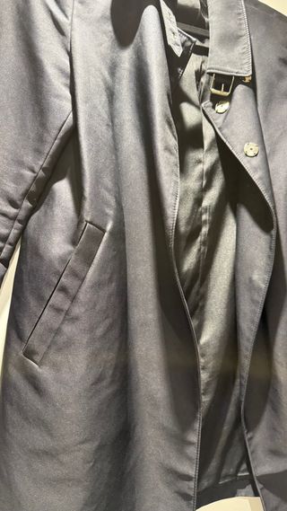 Gabardina Zara Negra Mujer