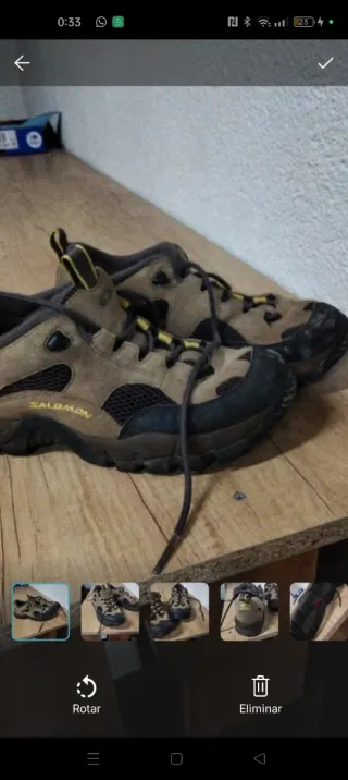 Zapatos de senderismo marrones y negros