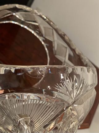 Cesto in cristallo di Boemia