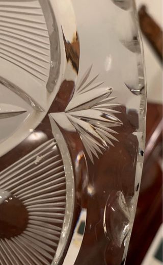 Cesto in cristallo di Boemia