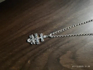 Cruz de Caravaca plateada 29 cm