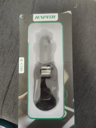 Cargador Coche USB Dual Raptor FM