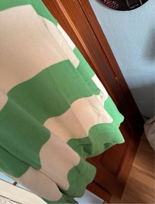 Jersey H&M Rayas Verde y Blanco Invierno