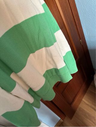 Jersey H&M Rayas Verde y Blanco Invierno