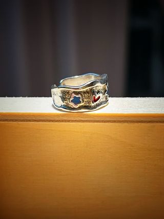 Anillo Plata de ley y Esmalte