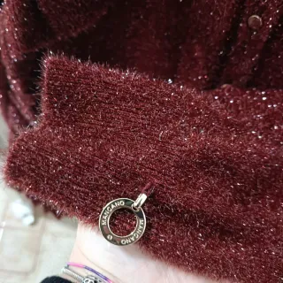 Cardigan MANGANO Bordeaux Lurex