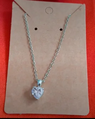 Collana Ezzelino cuore rosa con zirconi