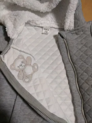 Buzo bebé gris 1-3 meses Shein