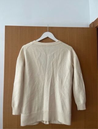 Chaqueta Maje Lana Beige Tachuelas