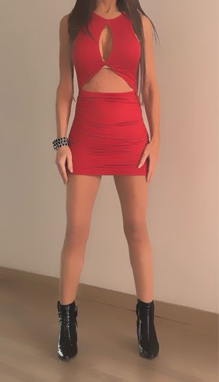 Vestido Mini Rojo Elástico