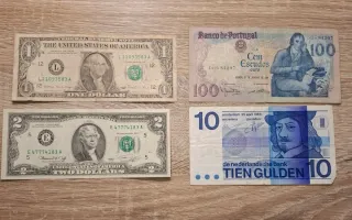 Collezione Banconote: USA, Paesi Bassi, Portogallo