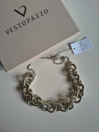 Vestopazzo Collana placcata Argento catena