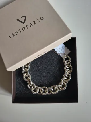 Vestopazzo Collana placcata Argento catena