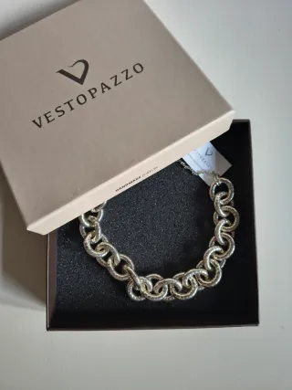 Vestopazzo Collana placcata Argento catena