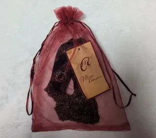 Colgante Mon Amour Negro y Plateado