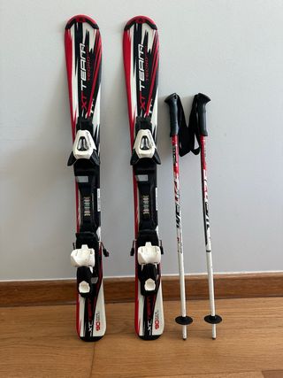 Esquís Infantiles XT TEAM 90cm + Bastones