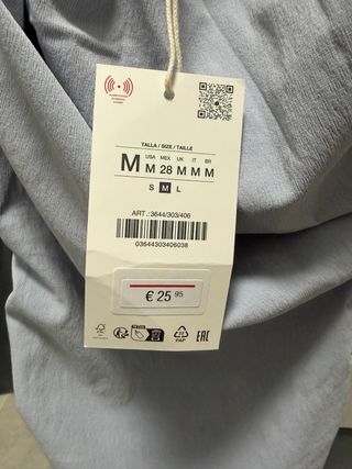 Vestido Zara azul fruncido manga larga