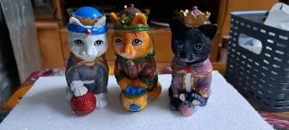 Belen de gatos. Belen y reyes magos gatos