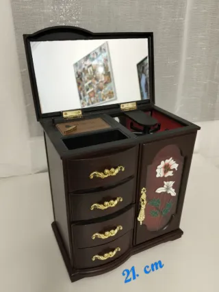 Joyero Musical Marrón con Espejo