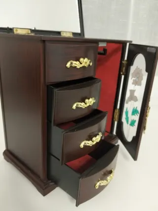 Joyero Musical Marrón con Espejo