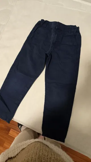 Pantaloni bambino 100% cotone blu