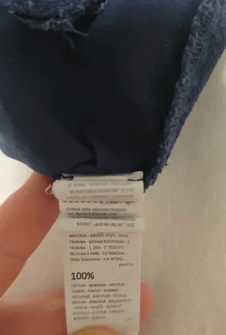 Pantaloni bambino 100% cotone blu