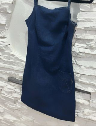 Vestido corto tejano/vaquero azul