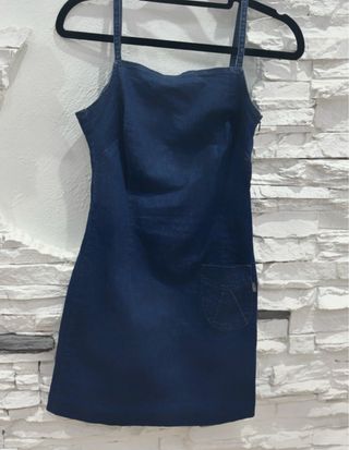 Vestido corto tejano/vaquero azul