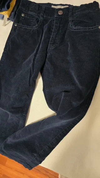 Pantaloni bambino velluto blu