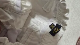 Pantaloni bianchi bambino in misto lino