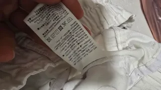 Pantaloni bianchi bambino in misto lino